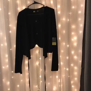 Black ballet wrap sweater